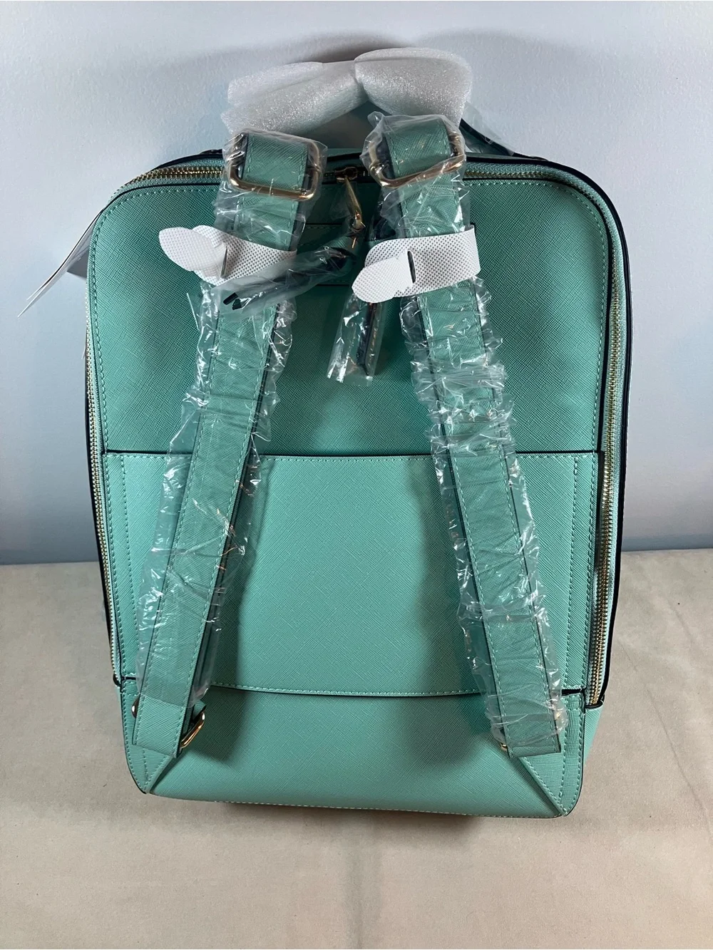 NEW! CALPAK KAYA 15” Laptop Student Travel Backpack in Aqua UNUSED WITH TAGS